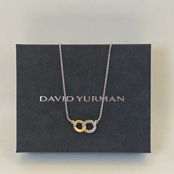 David Yurman Silver and Gold Necklace - Picture 6 of 9